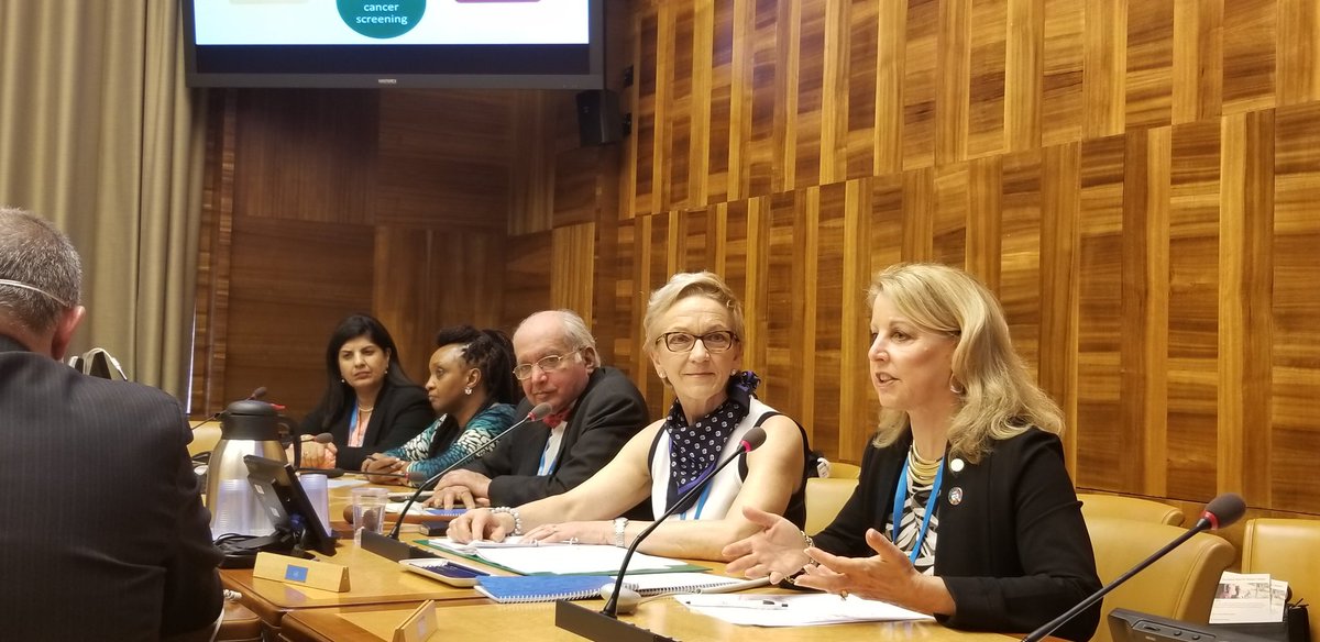 Let's leverage partnerships on cancer screening to reflect every woman as a whole, not just body parts... #DrBarbaraLevy @WHA2018  #EveryWomanMatters @FIGOHQ panel on #Gyn #Cancer early detection and #prevention