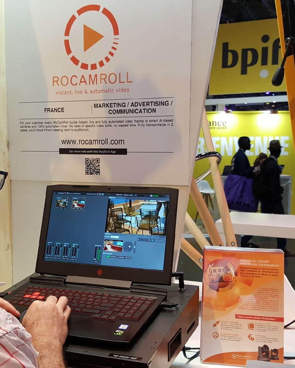 RoCamRoll's tweet photo. J-1 @VivaTech fully installed and great welcome @accor booth. Ready and impatient for the show and the @VivaTech-day. https://t.co/qnXYWo6fQN
