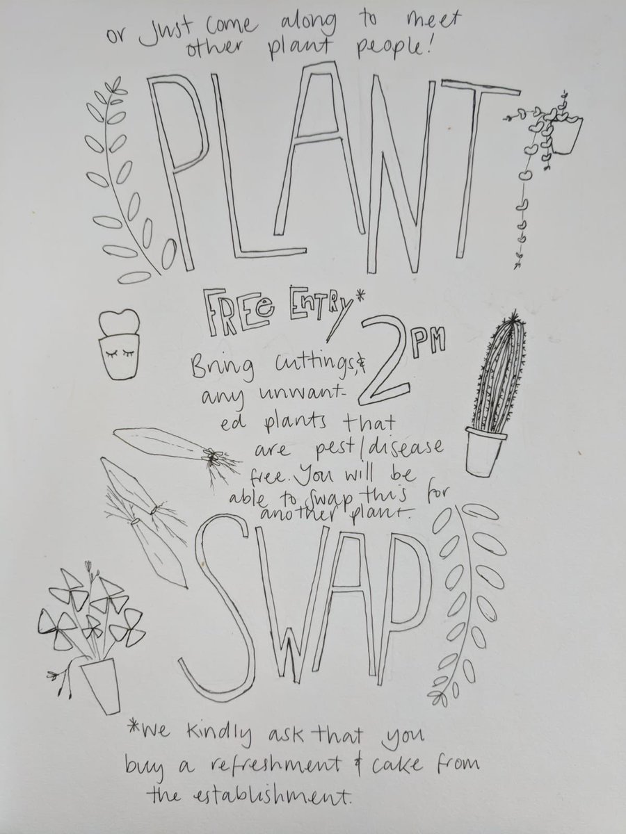 🌴 CALLING ALL PLANT PEOPLE 🌴
We'll be holding our first Plant Swap at <a href="/cafejackalope/">Cafe Jackalope</a> on Saturday 16th June at 2pm, free entry. All ages welcome.
-
Bring along any unwanted plants and/or cuttings to swap for another plant. Further details on our Instagram!!