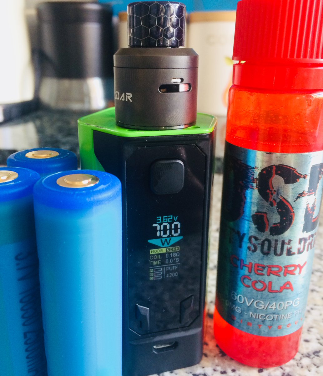 dirtysouldrip's tweet photo. Reloads people let’s see your reload💨, batteries run dry vaping the soul from this dirtysoul cherry cola- can I get a hand check!💨💨 love the flavour it’s literally juice genius, ladies and gentlemen you gotta try! Vapeheads #dirtysouldripZ vape n taste is above the rest.💨💨 https://t.co/3Yzb19BFMU