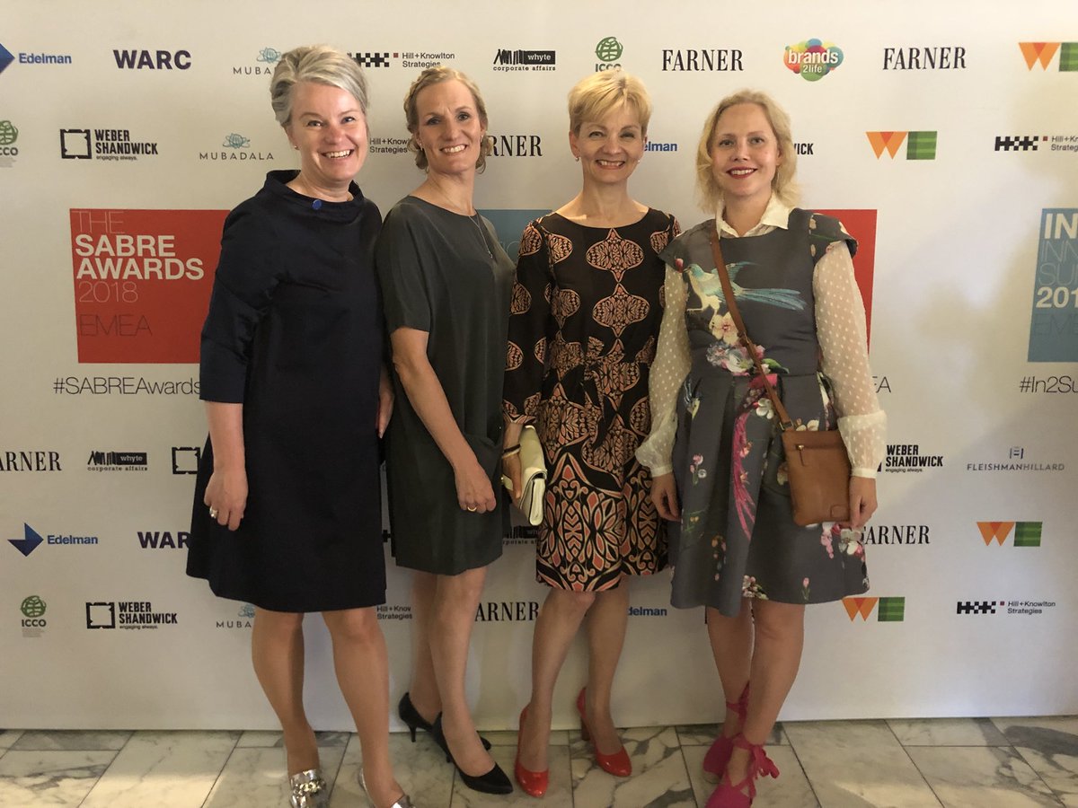 SekHelsinki's tweet photo. So excited! #sabreawards2018 #comms #pr #party #sehelsinki #suomifinland100 #fazerhelsinki #cricketbread #sirkkaleipä https://t.co/JkM37OTJZh