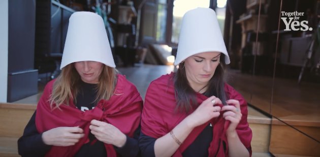 dailyedge's tweet photo. If you haven't seen Aisling Bea and Sharon Horgan's video asking for a yes vote, you need to, immediately https://t.co/bTVmEHMlod https://t.co/DAMfSqUybr