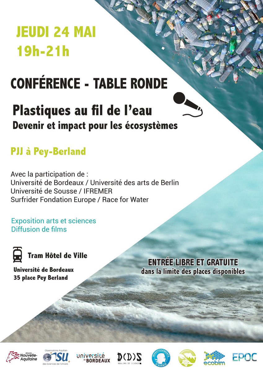 AssociationDDS's tweet photo. ‼️C’est demain
📍C’est à #Bordeaux
⏰C’est à 19h
🌊C’est « #Plastiques au fil de l’eau »
😎C’est validé par les DDS
✅C’est gratuit et ouvert à tous
#conférence #Ocean #poisson #eau #plasticpollution #dechets #ECOBIM #chimie #biologie #science
🔎https://t.co/Sj73Lbb1GU… https://t.co/oaUD1RIiU1