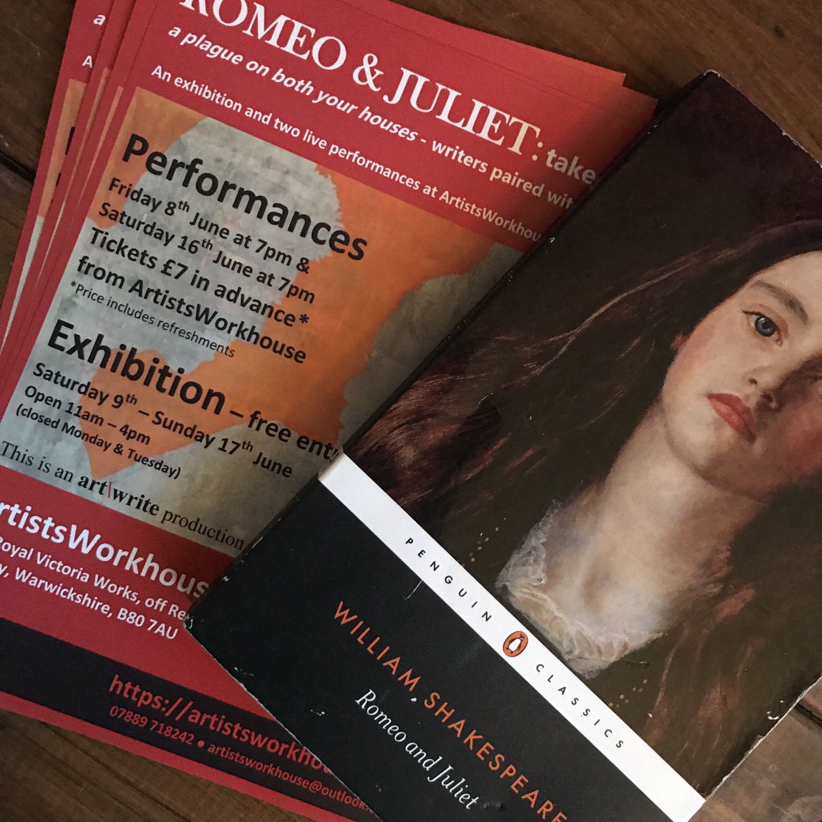 With the artist and writer collaborative Romeo and Juliet exhibition drawing closer, have you got your tickets for the performance evenings?! Email us at artistsworkhouse@outlook.com or visit eventbrite.co.uk/e/romeo-juliet… to secure yours! #RomeoAndJuliet