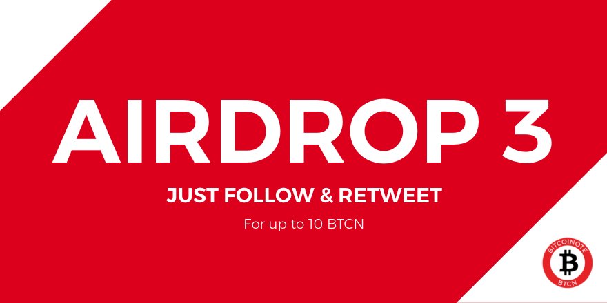 BitcoiNote's tweet photo. 🚀 We just finished the 2nd BitcoiNote airdrop, but we keep going!

💰 JUST FOLLOW &amp; RETWEET FOR UP TO 10 BTCN!! 

JOIN NOW: https://t.co/VUk3kcgyVF

 #listing #Announcement #bitcoinote #BTCN #airdropalert #airdrop #altex https://t.co/1QBtFLxL79
