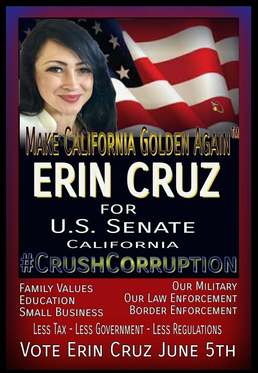lizBeth_Hineni's tweet photo. @RealErinCruz @TeamErinCruz
CA WAS a beacon to America -
Corruption has destroyed CA -
๐บ๐ธ ๐บ๐ธ ๐บ๐ธ
https://t.co/NgIsRyhxwz๐ฅ
#ErinCruzUSSenateCA #RestoreCA
#SwampBuster #MCGA ๐ฅ
#FireFeinstein ๐ฅ
VoteErinCruz https://t.co/KPeqPvM3Ej