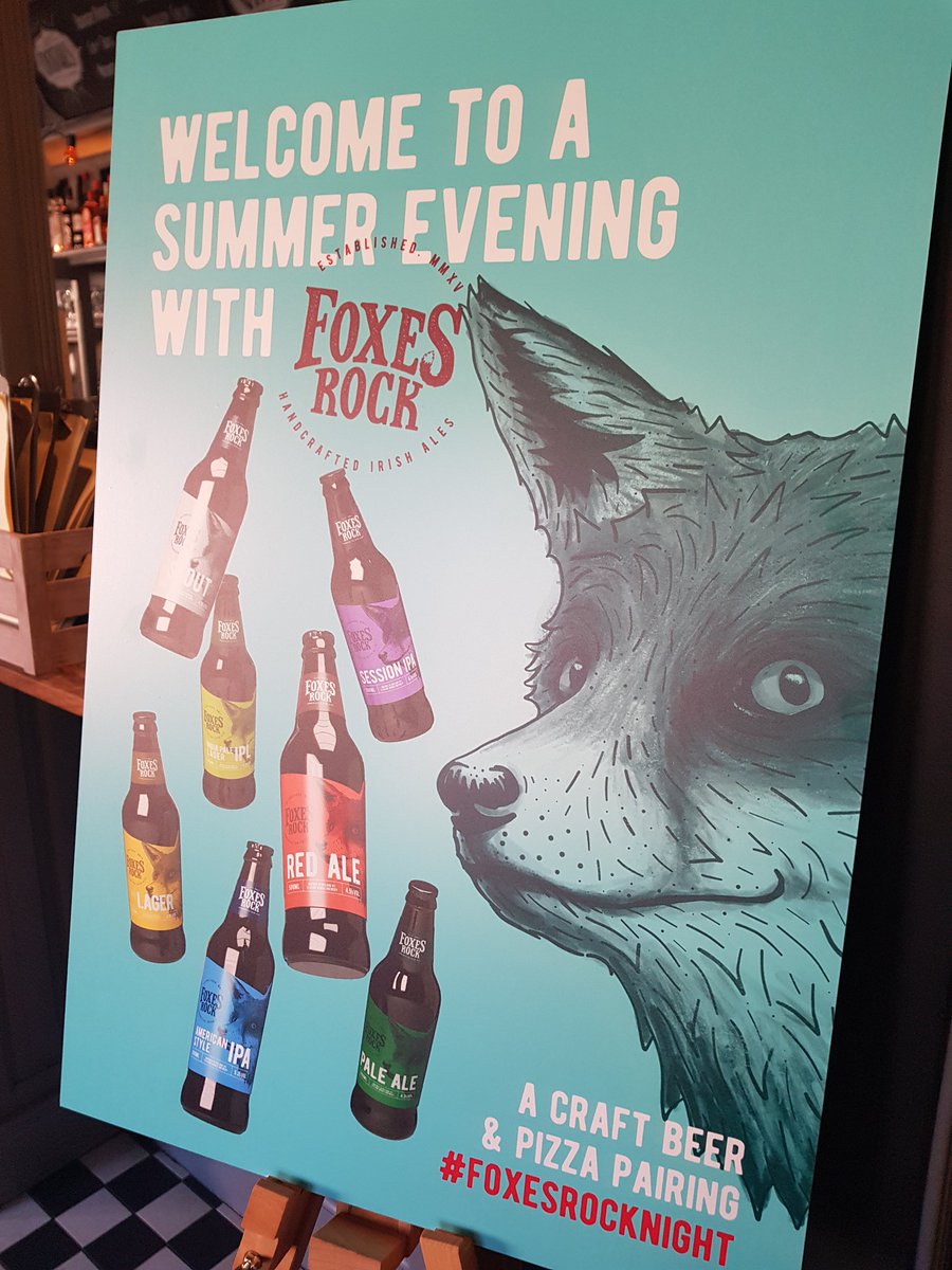 GraceONeill1's tweet photo. Ready to go here for the @TheFoxesRock @TasteDublin #tasteclub @BOCOdublin 🍕🍕🍺

#foxesrocknight #pizzanight https://t.co/Ln3LWGr6iP