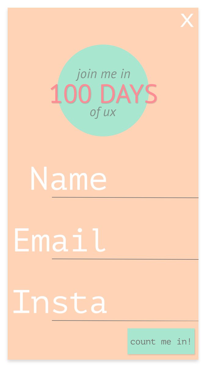 alyssankarnes's tweet image. Here’s to spending the next 100 days focusing more on doing and less on waiting for perfection 👊 #100daysofux #dailyui #001 #signupform