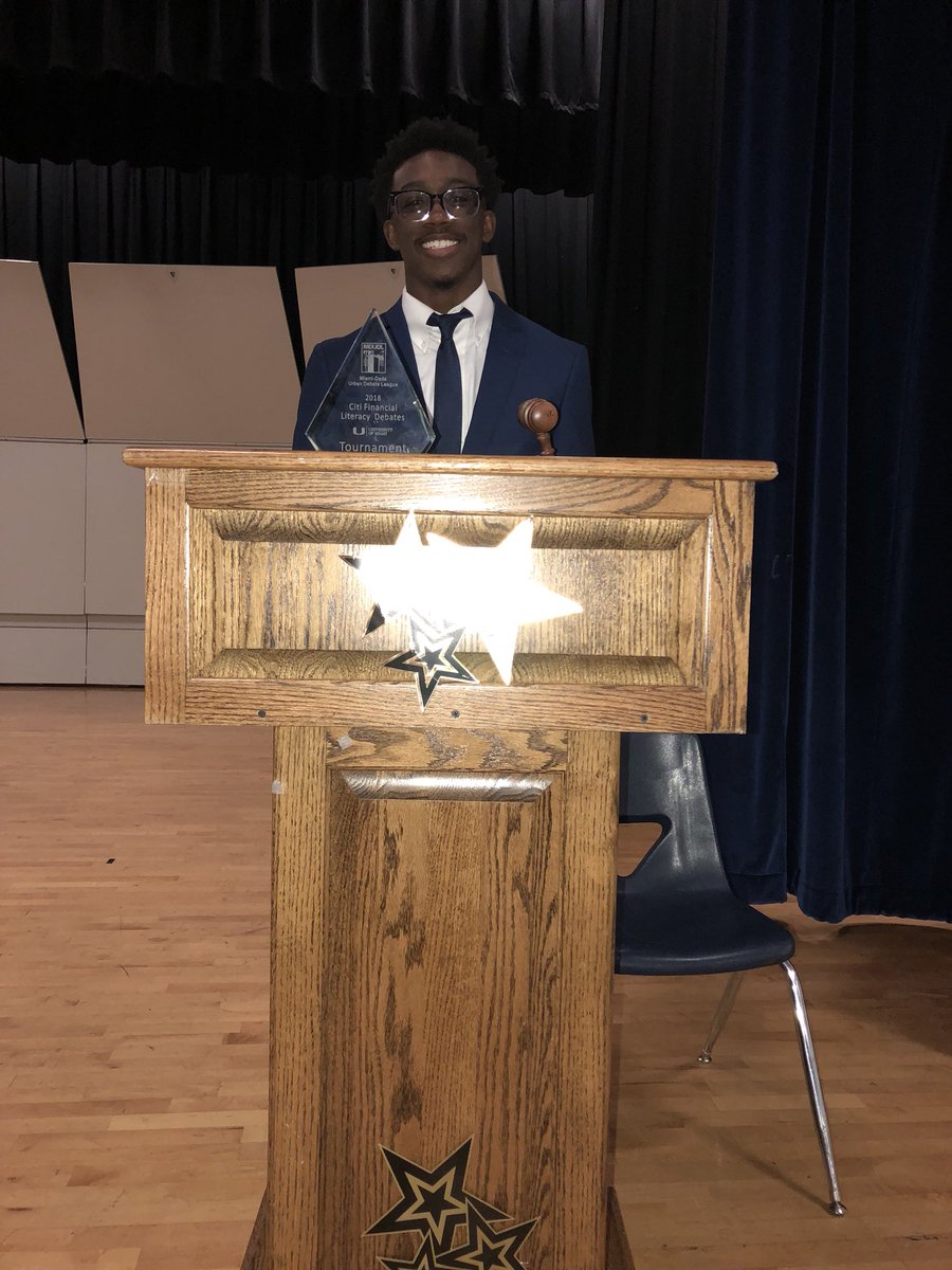 Dewayne Martin wins first place in the Citi Financial Literacy debate tournament! Be Proud Patriots @MiamiSup <a href="/MDCPSNorth/">M-DCPS North Region</a> <a href="/MDCPS/">Miami-Dade Schools</a>