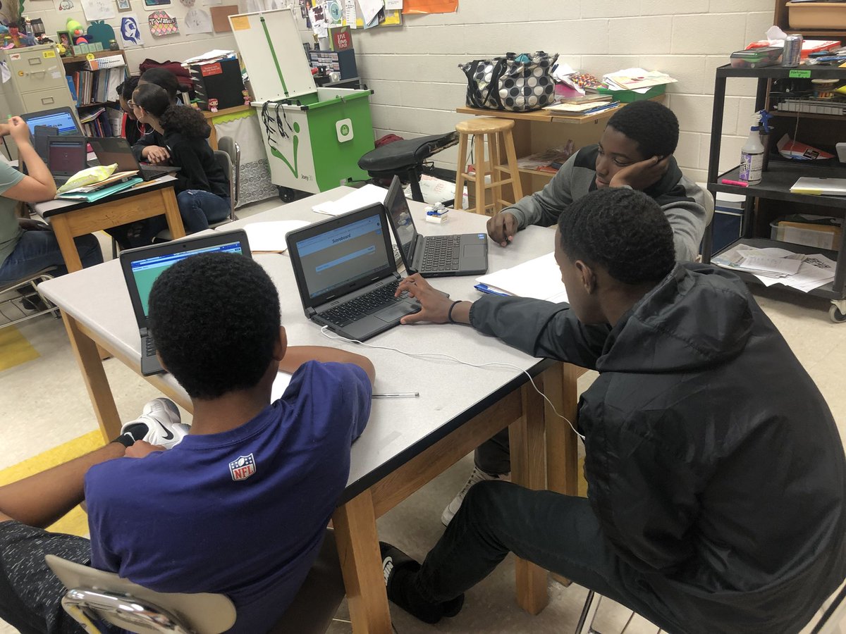 ecyellowjackets's tweet photo. 8th grade science students are running their own Kahoot stations to review for the EOG on Tuesday. #ecmsgrows https://t.co/7jAw0S5gFJ