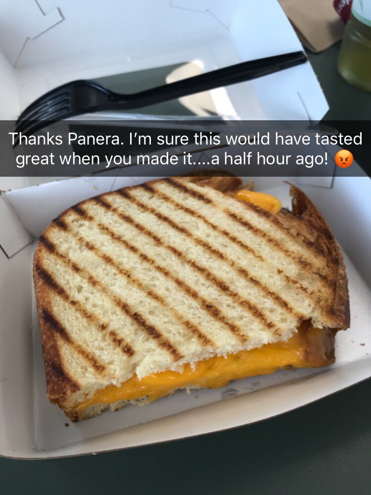 delsenoa's tweet photo. @panerabread I realize traffic is crazy here in Appalachia, but I preordered this at 11:45 and was notified at 12:45 it was our for delivery. It’s now 1:18pm. 😡 https://t.co/JogWBfMGHn