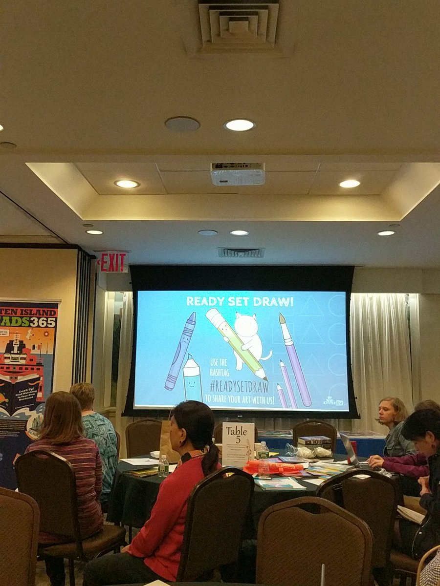 Madam_Pince's tweet photo. Ready Set Draw! Easy steps to learn about all kinds of art! #ReadySetDraw @KidLitTV_NYC #nycslsspring18 https://t.co/Wq2QovSqYL