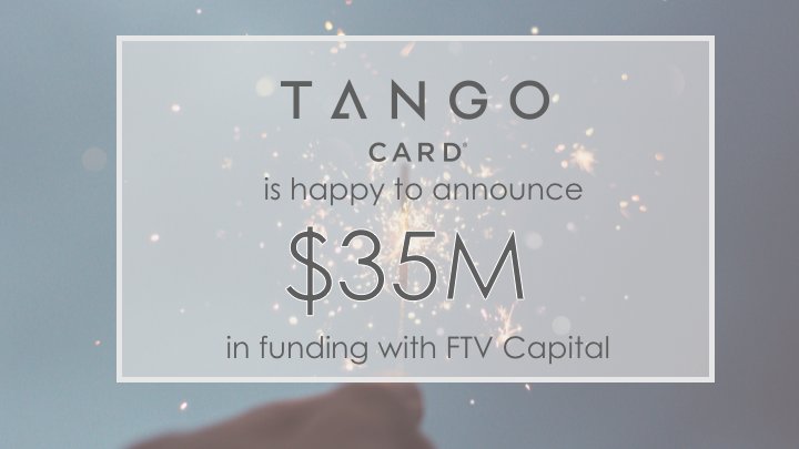 TangoCard's tweet image. We're celebrating the fact that we raised $35M with @FTVCapital! Read more about this pivotal moment here: geekwire.com/2018/tango-car…