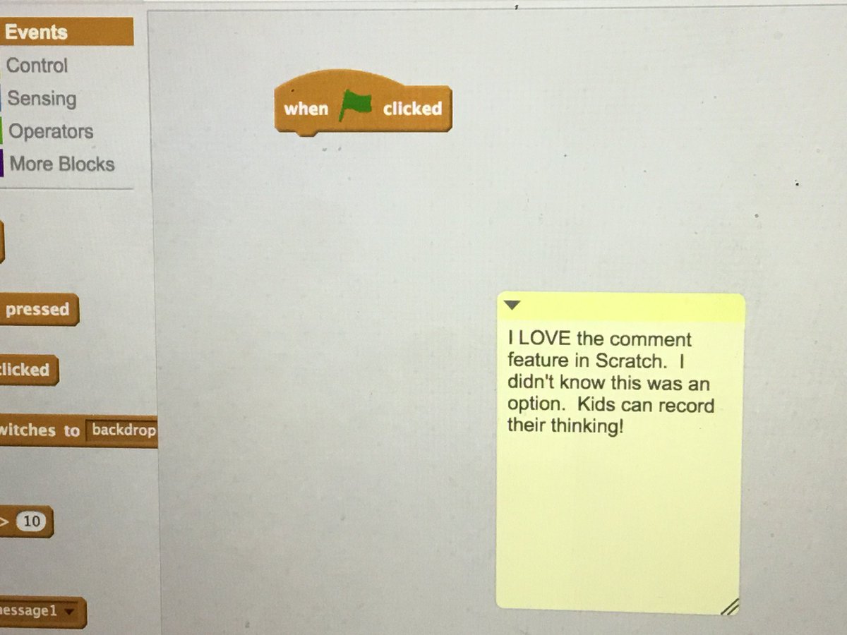i_teach_K's tweet image. #csesd112 learned something new today! @scratch