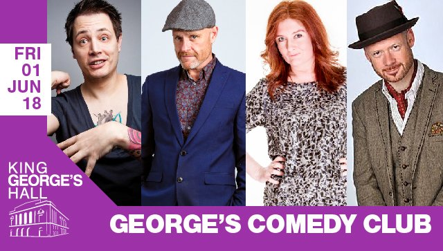 We know you love George's #Comedy Club and in June we've got a great line-up! With <a href="/jimsmallman/">Jim Smallman - ジム・スモールマン</a> <a href="/EddyBrimson/">Eddy Brimson</a> <a href="/HanSilvo/">Hannah Silvester</a> and @AlistairBarrie

You know you want to! Get your tickets now => kinggeorgeshall.com/whats-on/georg…