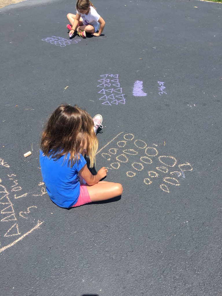 Arrays with sidewalk chalk!