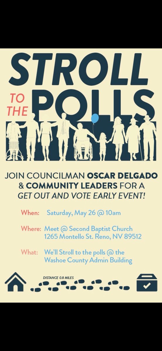sammyproblems56's tweet image. Hey everyone! Come out and join @OscarDelgadoNV this Saturday at 10am to stroll down to the polls and cast your vote! #EveryVoice #EveryVote #Reno #Sparks #Strolltothepolls #DIFTK