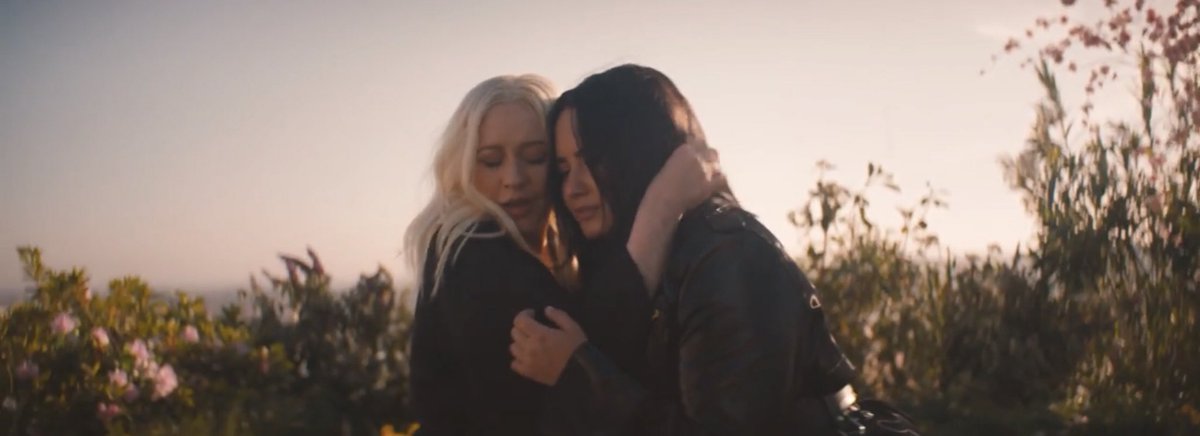 LovatoArmyUSA's tweet image. The music video of ' Fall In Line ' is so POWERFUL, you have to see it! 
very proud of Christina and Demi! 👏#XtinaDemiVideo demilovato.co/FILvid