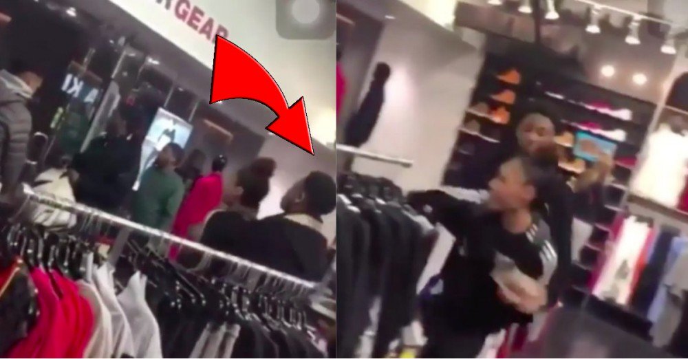 thethreeofive's tweet photo. NBA Youngboy Tosses GF Into Clothes Rack During Throwdown at Mall - https://t.co/Tm3ULOT1NP https://t.co/jsrd4WEbg7