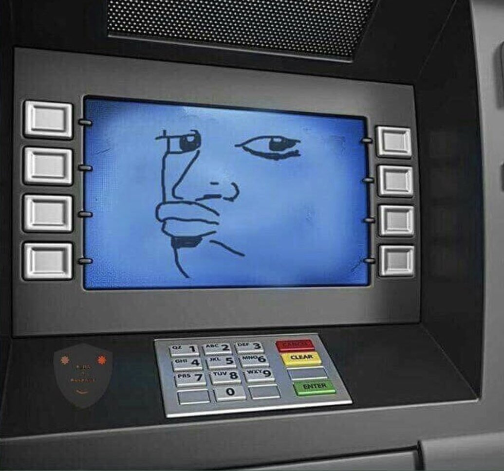 Moi : "j’vais retirer de l’argent"

Mon compte en banque :