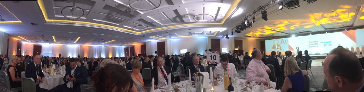 Atmosphere is buzzing with the judging over and award ceremony about to start 🤞🤞 @rsmEBA <a href="/RSM_Ireland/">RSM Ireland</a>
