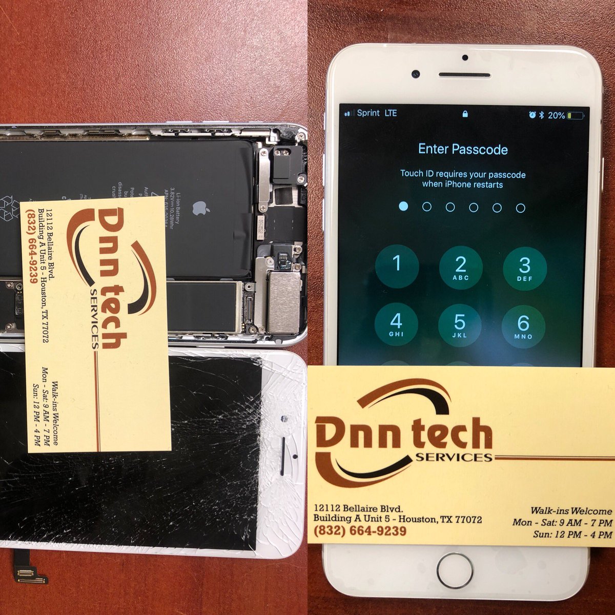 DnnTech's tweet image. Glass repair iPhone 8 plus -$75 #iphonerepair #iPhone8Plus #dnntechservices