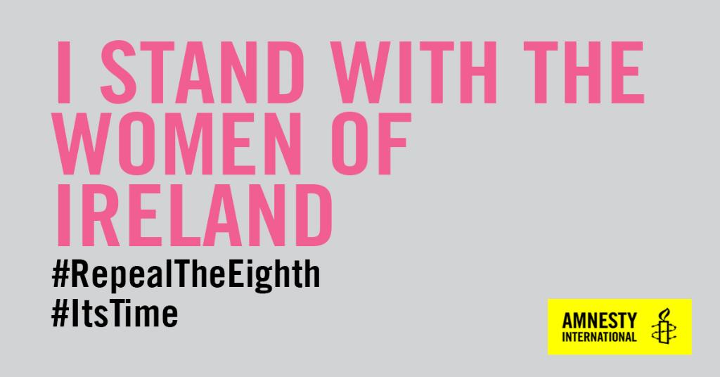 AmnestyUK's tweet photo. Many thousands are travelling #HomeToVote to take part in #Ireland's historic abortion referendum this Friday, to fight for women's right to choose. Please stand with the women of Ireland. RT with #RepealTheEighth and #ItsTime: https://t.co/6YPzaXcNvj https://t.co/GIQOW8dioY
