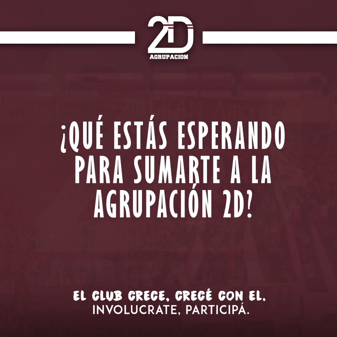 📍¡Nuestras hashtag, te esperamos!

✍🏻Si queres formar parte de la #Agrupacion2D🇱🇻 te esperamos en el segundo piso del Polideportivo. 

#500firmas500ideas ✍🏻🧠
#sociosprotagonistas 💪🏻