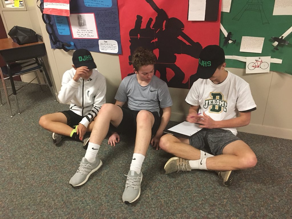 Kmscarpenter's tweet photo. We’re reflecting on the past school year; students give me some feedback &amp; advice to next year’s kiddos using @Flipgrid @KarrerMS #theDublinDifference https://t.co/k0C2nrd30W