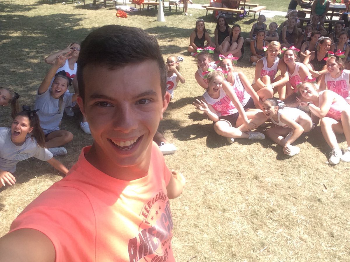 AmeriCheer87's tweet photo. We all know and love Jake, another head instructor. He can't wait to rock the dances all summer long! https://t.co/Pe6ueFrWay