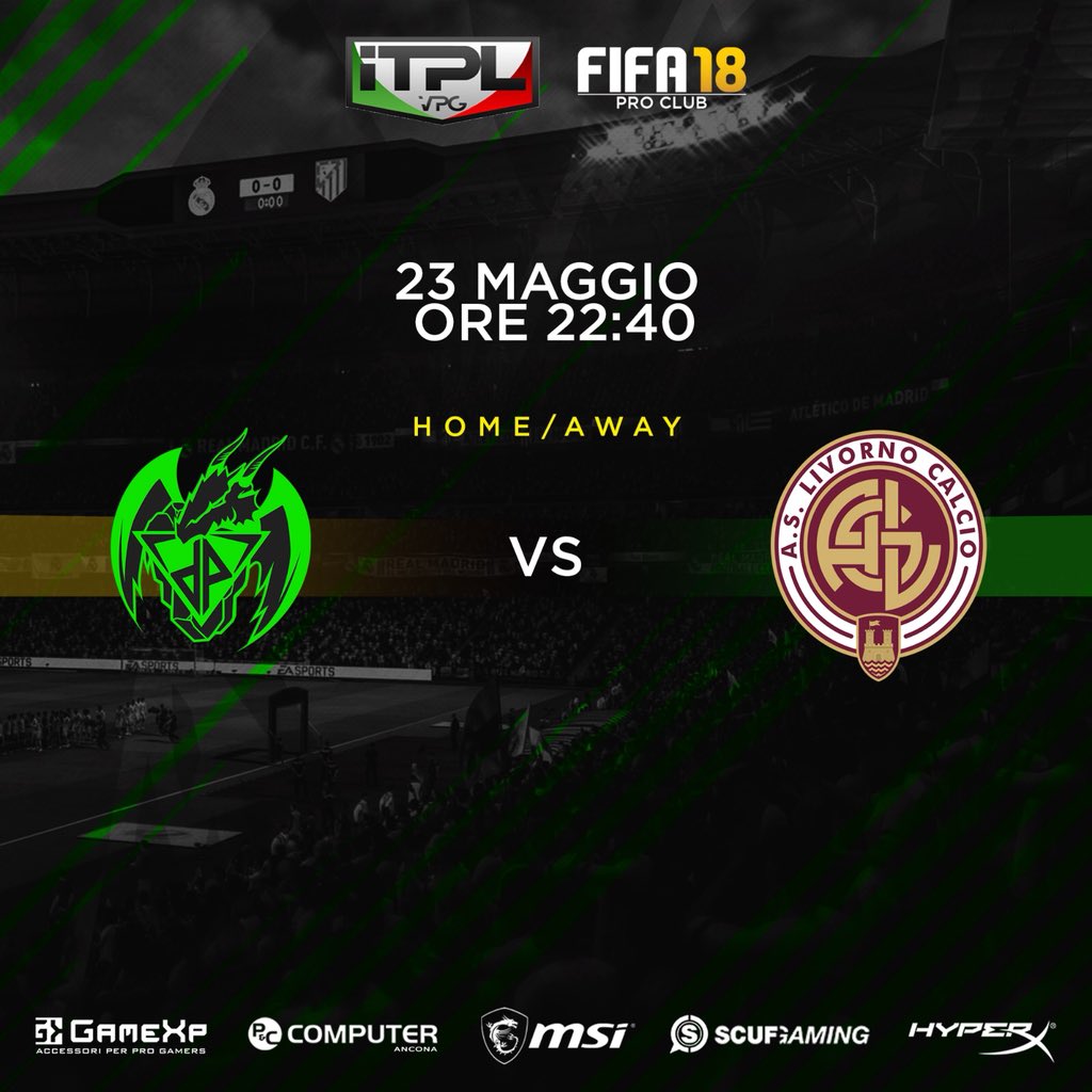 DraveXproclub's tweet photo. Stasera i nostri ragazzi scendono in campo alle 22:15 contro i #WinningElevem in @VPLItaly e poi alle 22:40 contro i @LivornoCalcio in @OfficialITPL .⚽️
FORZA RAGAZZI!💚🖤
@Dragons_Power_G
#GoDragonsPower💚🖤
#WearedP👌💚🖤 https://t.co/8YW0wubBnI