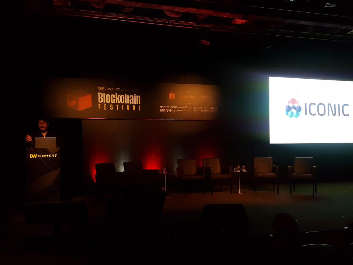 Today Jonathan Darcie presented Iconic and Cruzeiro Open Source at the Blockchain Festival, in São Paulo. #Blockchain #blockchaintechnology