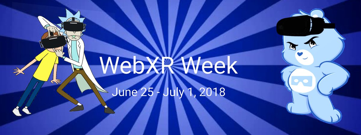 WebXRWeek's tweet image. A preannouncement for #WebXR Week, a one week global push for immersive web tech! webxrweek.com #webvr #webar