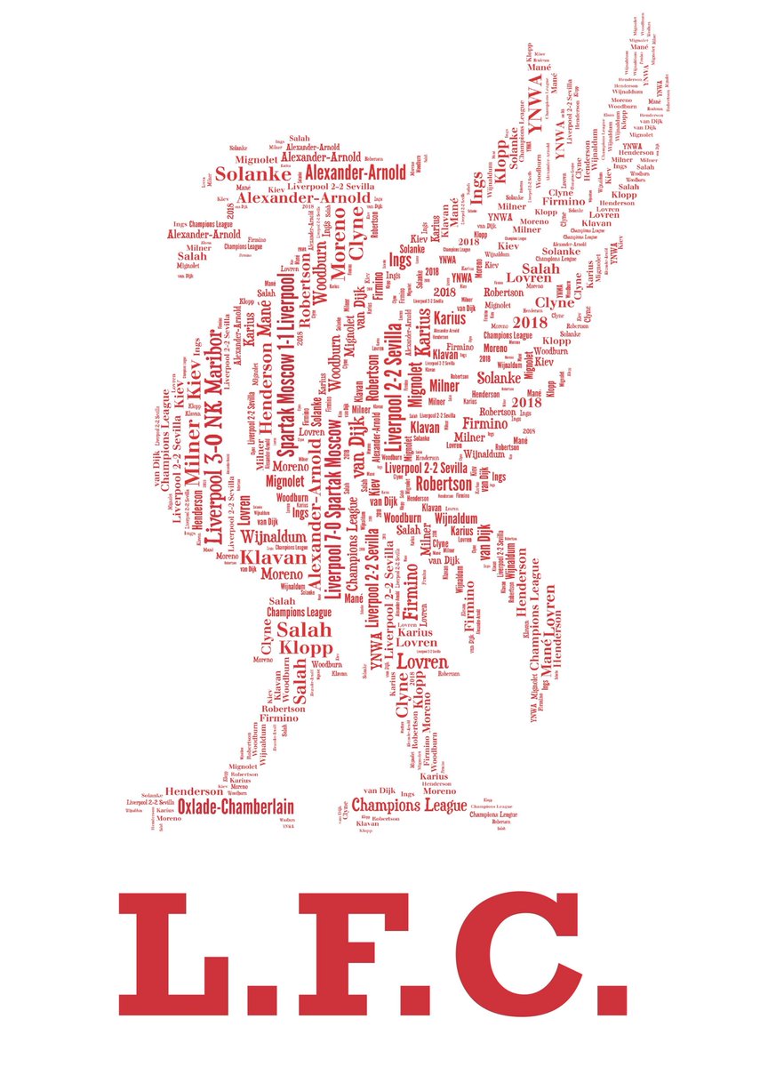 AGT79's tweet photo. Every Player, Every Result.
🏆 Good luck Liverpool 🏆 

Tag a #LFC fan...
I’m giving away 4 of these prints to 4 different winners, 11pm Friday night.
To enter;
- RT this
- Follow me

Never nice to see people ripping off my ideas, cheers for the support 👌 https://t.co/S9nwx6d91Q