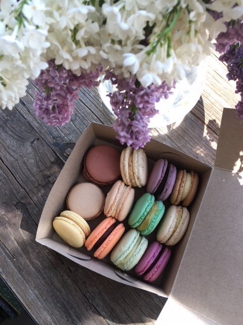 MACAROONS | Okay, we couldn't resist a photo of these gorgeous macaroons that Lamin-Art brought by for us. #BecauseGoodDesignIsGoodBusiness #commercialinteriordesign #interiordesign #macaroons #treats #colourful #spring #laminart #laminate #lilacs #kelowna #ylw #okanagan