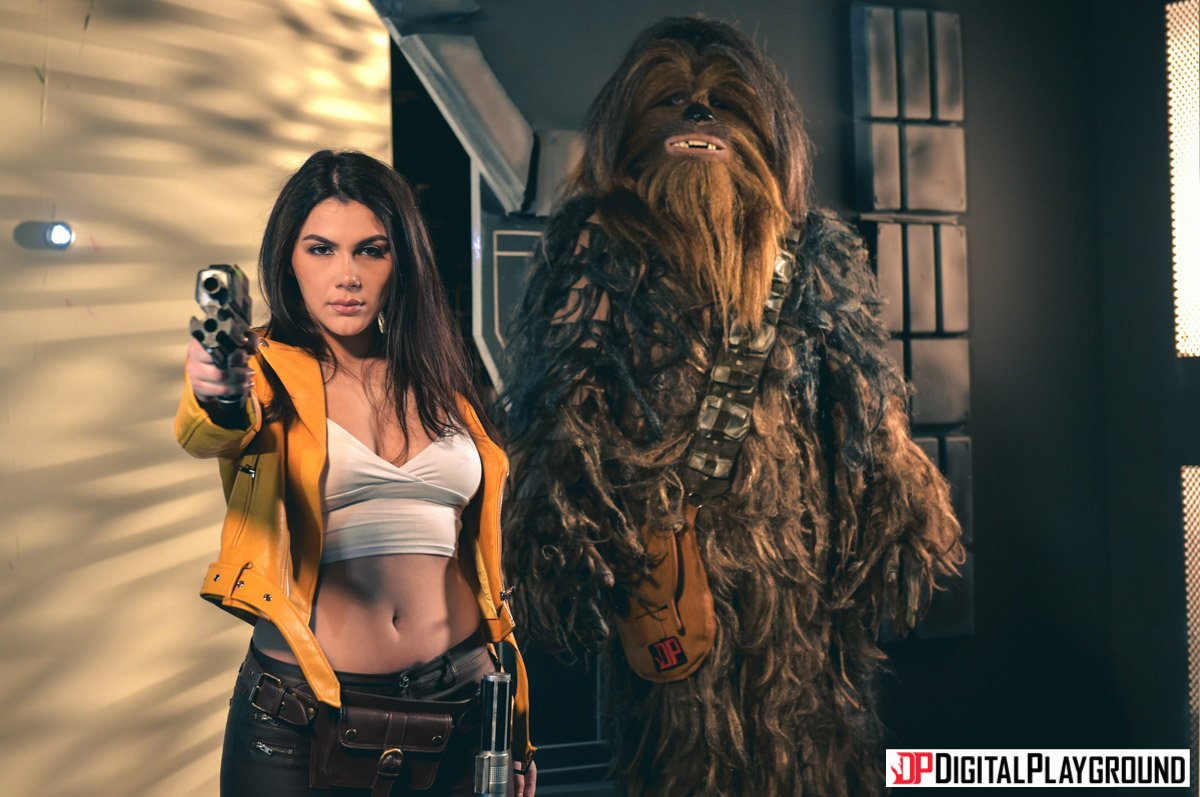 DPxxx's tweet photo. Hand Solo: A DP XXX Parody! When a smuggler ship explodes around a nearby planet, every smuggler in the galaxy wants a piece of the prize! ✨ | https://t.co/laS9CWAiZL https://t.co/DWGvcC4zVC