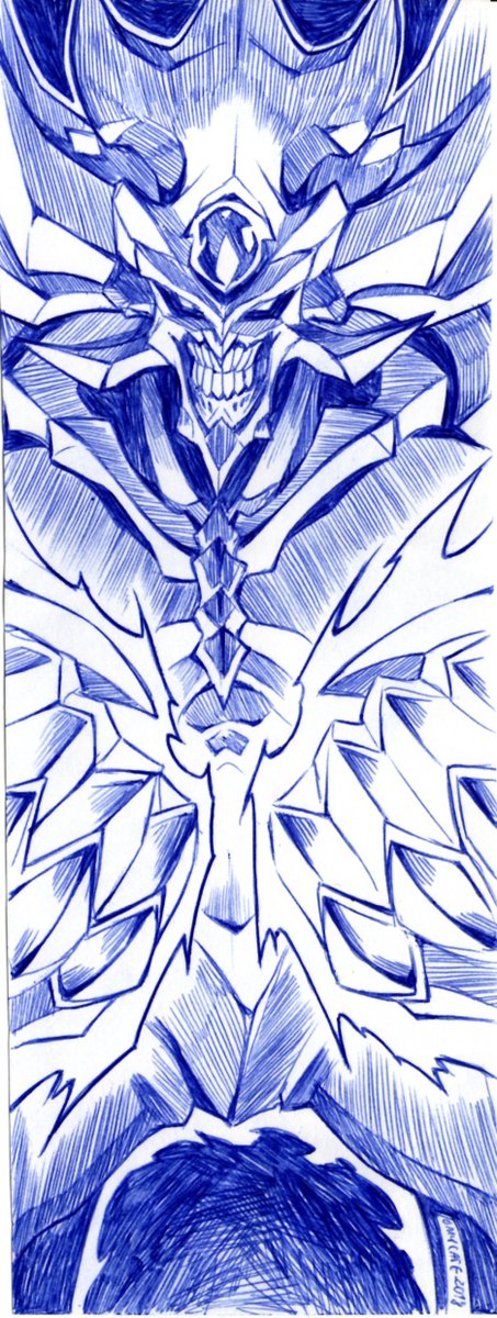 Les Dieux Égyptiens de Yu-Gi-Oh, j'étais parti pour les faire à l'encre, ça a finit au stylo BIC, welp :') #yugioh 