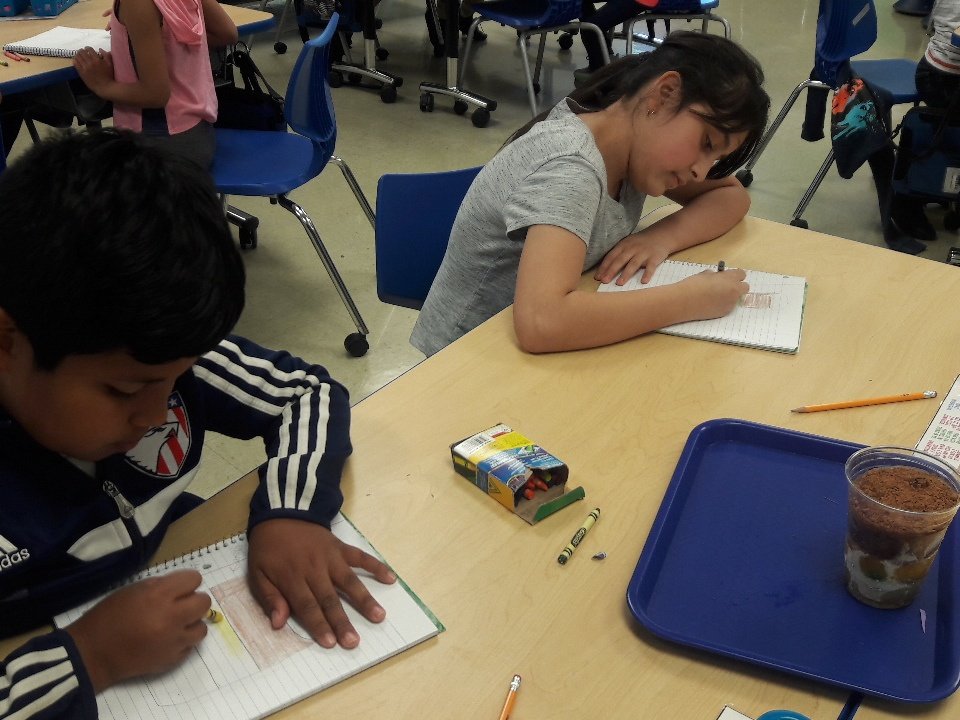 wvroom9's tweet photo. Ss observe ice core samples and draw a diagram of what they observe. Ss will discuss how core samples in ice can tell us about past events in that environment. #wdsd7 #stemscopes https://t.co/X4PYrnwsOX
