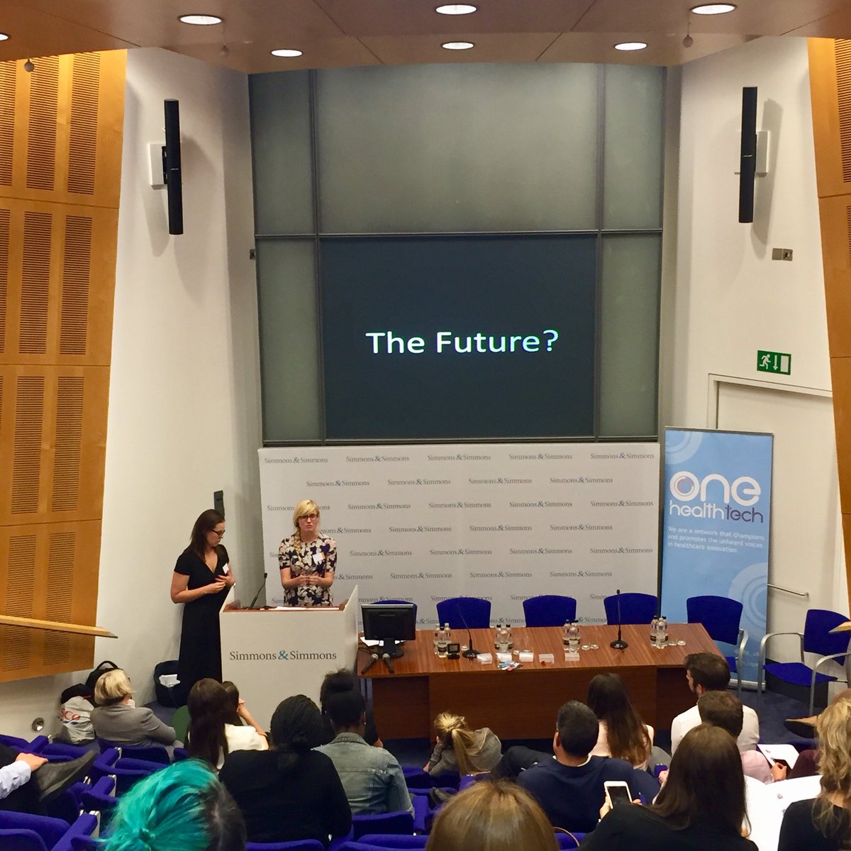 goodtechlondon's tweet photo. Full house @oht_uk on busting the #blockchain myth. 

Lots of examples to improve #healthcare - from sharing health records to stopping fake drugs. And many challenges - immutability makes it tricky to delete data after processing to comply with #GDPR. https://t.co/X8d87cUZBg