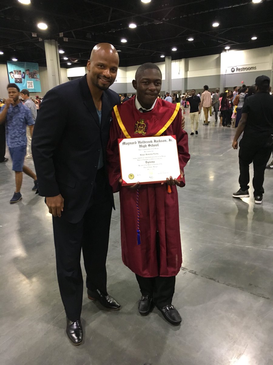 Very special &amp; emotional moment yesterday...Very Happy for my players graduating  from Maynard Jackson HS! The BEST MOMENT as their COACH!