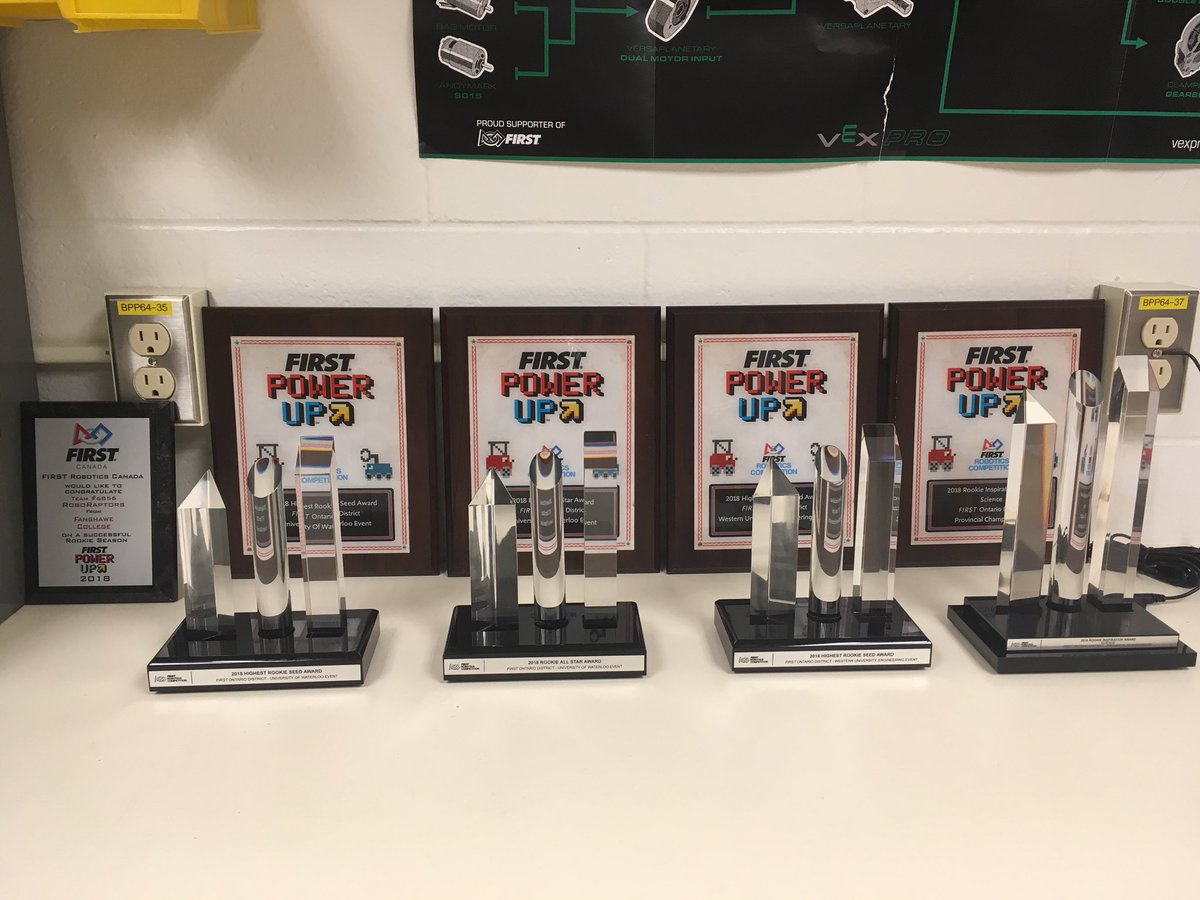 FRC_3739's tweet photo. Congratulations @Fanshawe6856 @IFRMentors on your impressive 4 awards this season! #rookieExcellence https://t.co/eoRLIISVUR