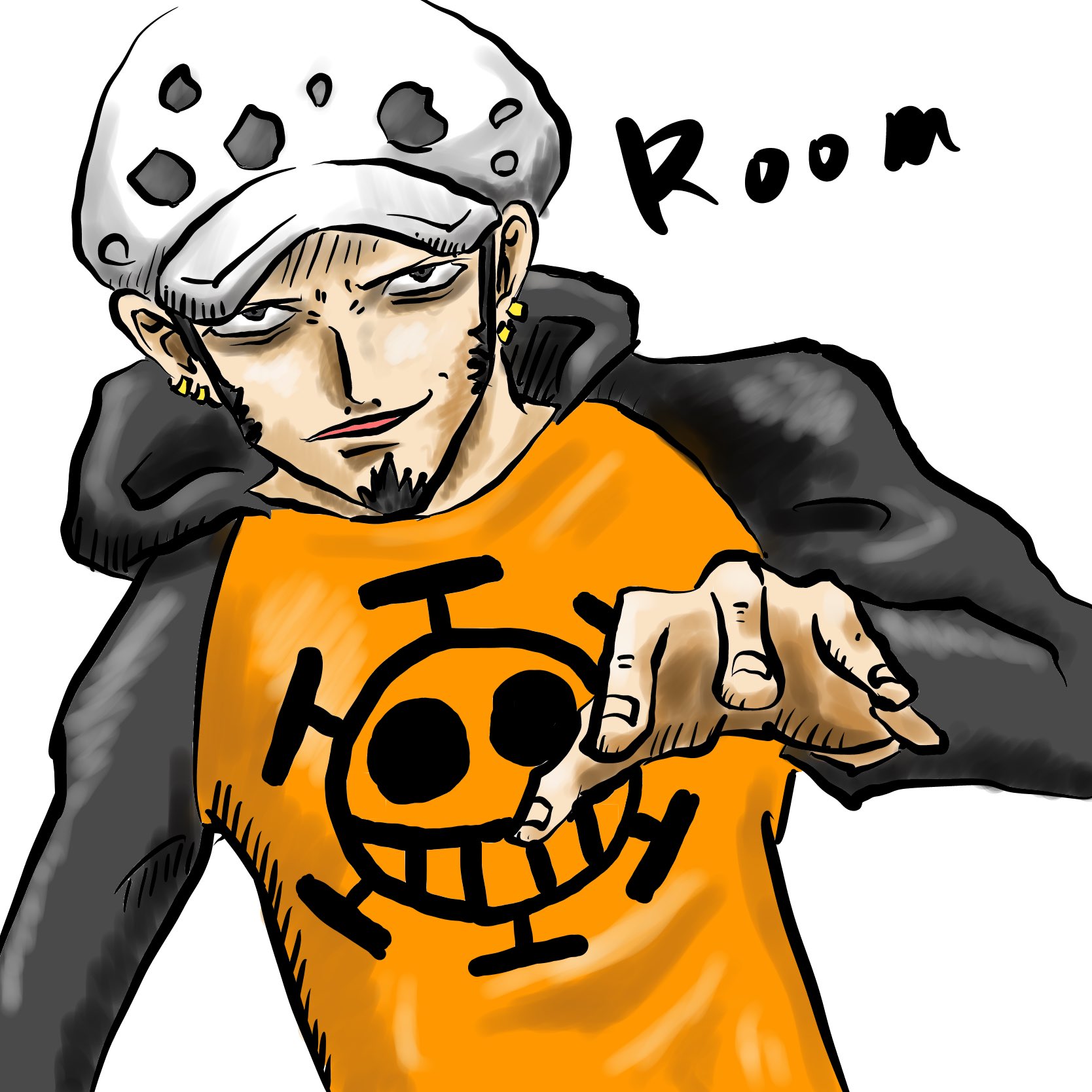 とっしー先輩 人生で一番 ｒｏｏｍ と言った日 イラスト 落書き ワンピース トラファルガーロー ルーム モノマネ Illustration Graffiti Room T Co Scmfcifprl Twitter