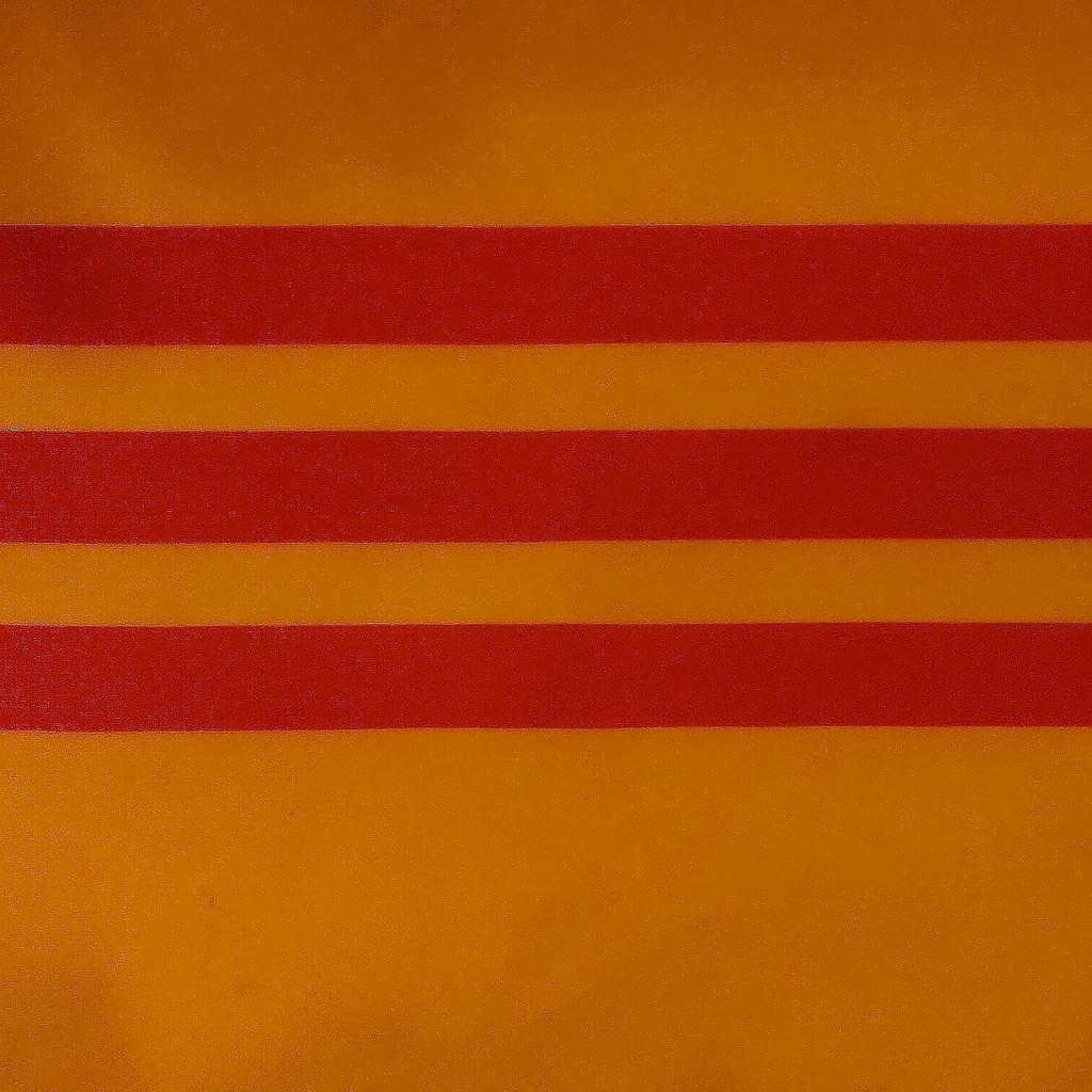 What are the yellow flags with three red stripes? When do people