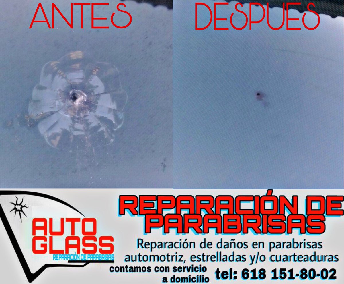 RpPARABRISASDgo's tweet image. ⚠️⚠️⚠️⚠️⚠️⚠️⚠️⚠️⚠️⚠️
REPARACIÓN DE PEDRADA CON MEJORA ESTÉTICA DE UN 95% 😍😱

Que esperas? Llámanos! 📲6181518002

-SERVICIO A DOMICILIO 🚘 
-GARANTÍA DE 1 AÑO POR ESCRITO ✍️ 
-TE FACTURAMOS 📄
⚠️⚠️⚠️⚠️⚠️⚠️⚠️⚠️⚠️⚠️