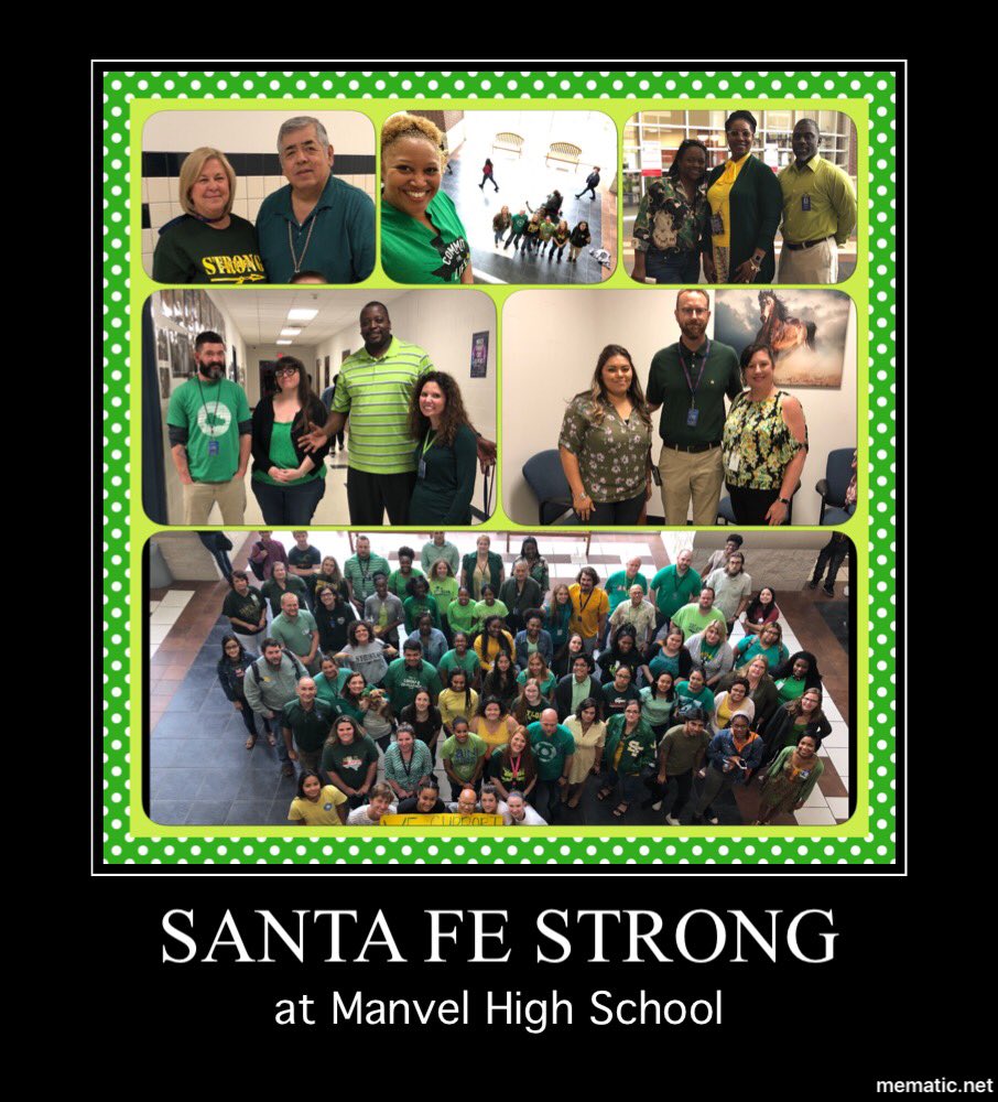 #SantaFeStrong  at Manvel High School...♥️