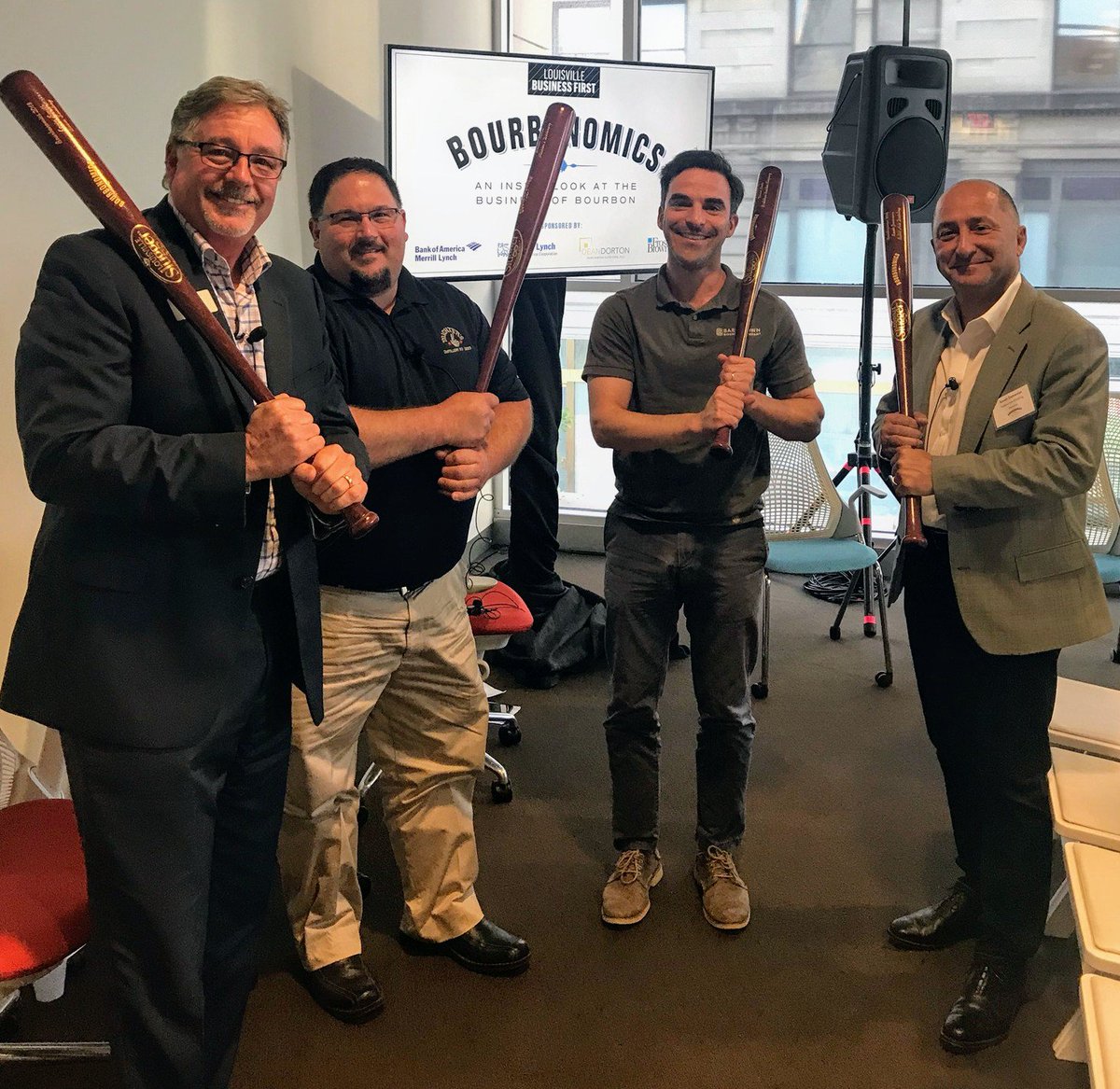 DeanDorton's tweet photo. #Bourbonomics was a grand slam! @btownbourbon @MichtersWhiskey @beamsuntory #RabbitHoleDistilling https://t.co/GZzmOHDnut