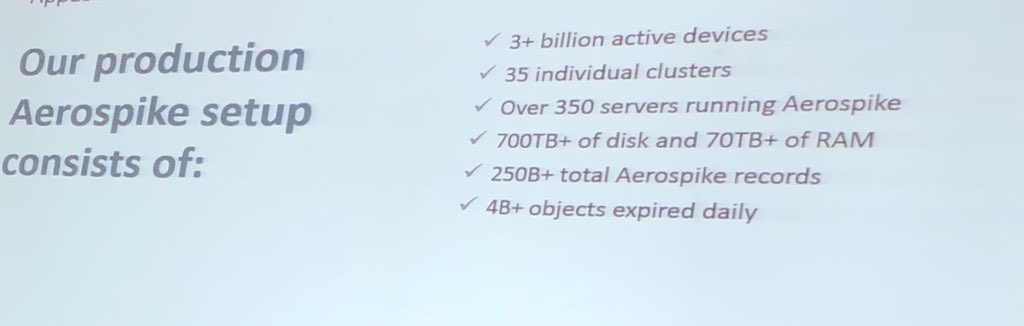 aerospikedb's tweet photo. Rob Russo explains how @AppLovin uses @ApacheSpark and @aerospikedb as cross-functional foundation to reduce query time by 750x and backup time by 80% #bigdata #performance #CIO #HybridMemoryDB https://t.co/YuaMHyzONf