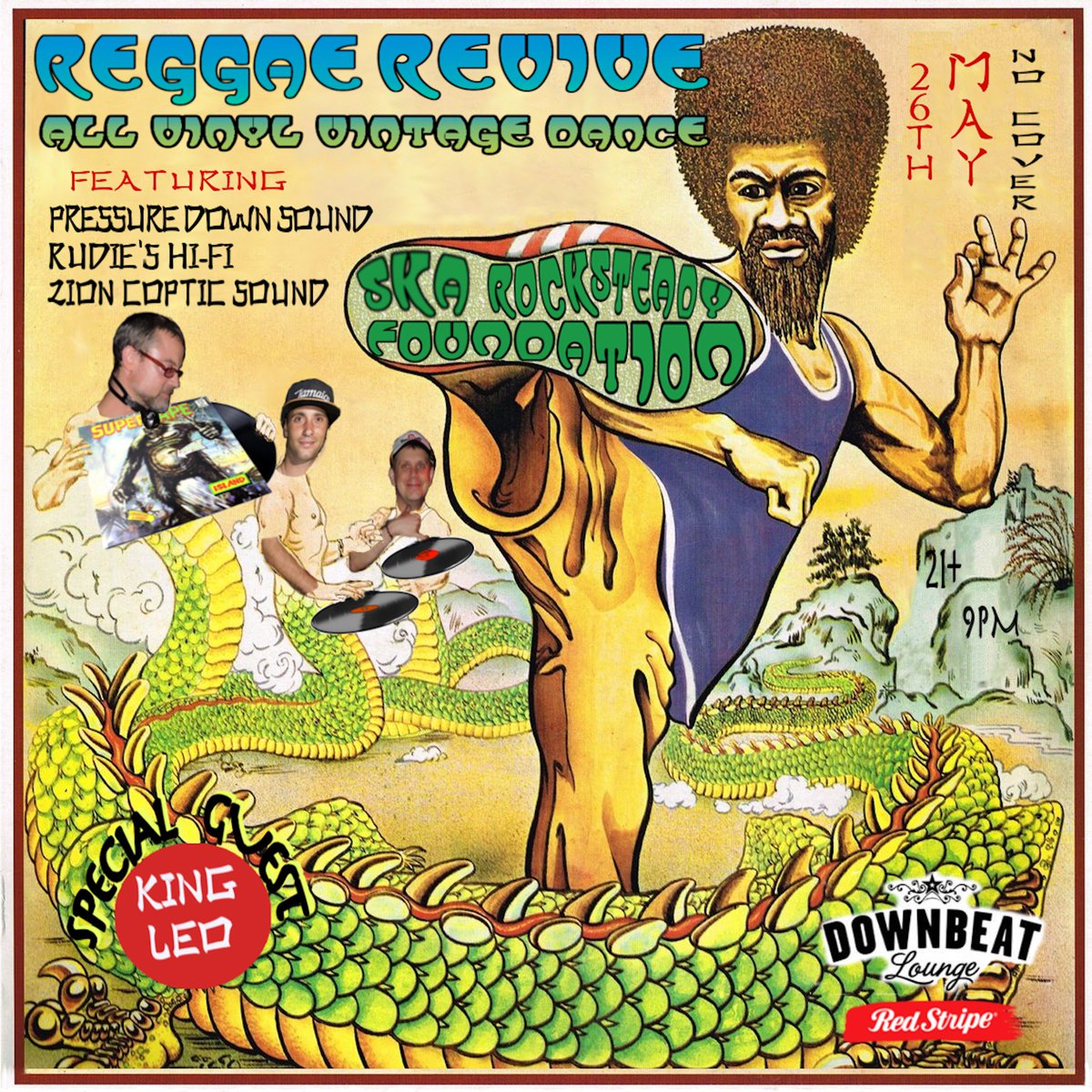 RudieHiFi's tweet photo. Reggae Revive is Honolulu's only all vinyl vintage dance, and happens this Saturday. Rudie's Hi-Fi, Pressure Down Sound and Zion Coptic Sound welcome the return of King Leo as our guest. 9pm No Cover. @downbeathawaii is the place to be. https://t.co/HoklWKLLfC
