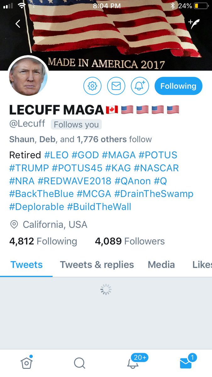 Wildmanwings's tweet photo. FOLLOW THIS GREAT PATRIOT !
@Lecuff Great Tweets Great Person !
#MAGA #AmericaFirst #DrainingTheDeepState
♦️♦️♦️♦️♦️♦️♦️♦️♦️♦️♦️♦️♦️
#FightBack #NothingButRed https://t.co/vaAYDcJO0C