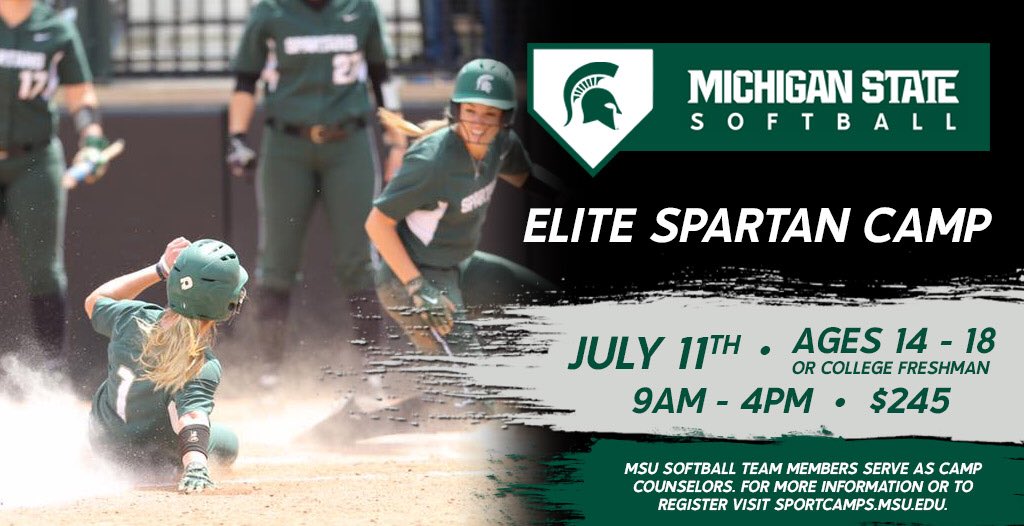Msu Softball We Ve Got A Camp For You No Matter Your Age Or Ability Level Come And Train Like A Spartan T Co 9qfh0wxhix Twitter